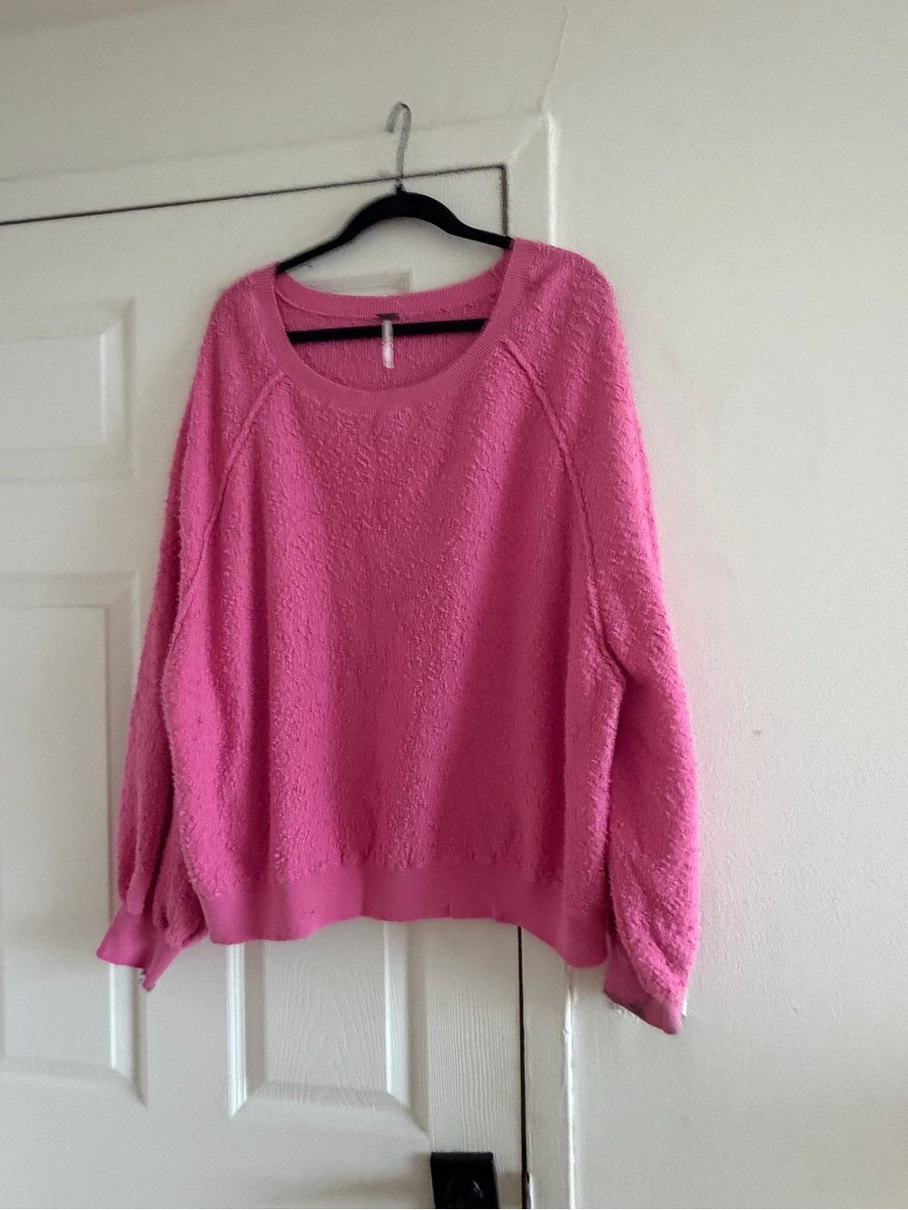 Free People Pink Boucle Pullover